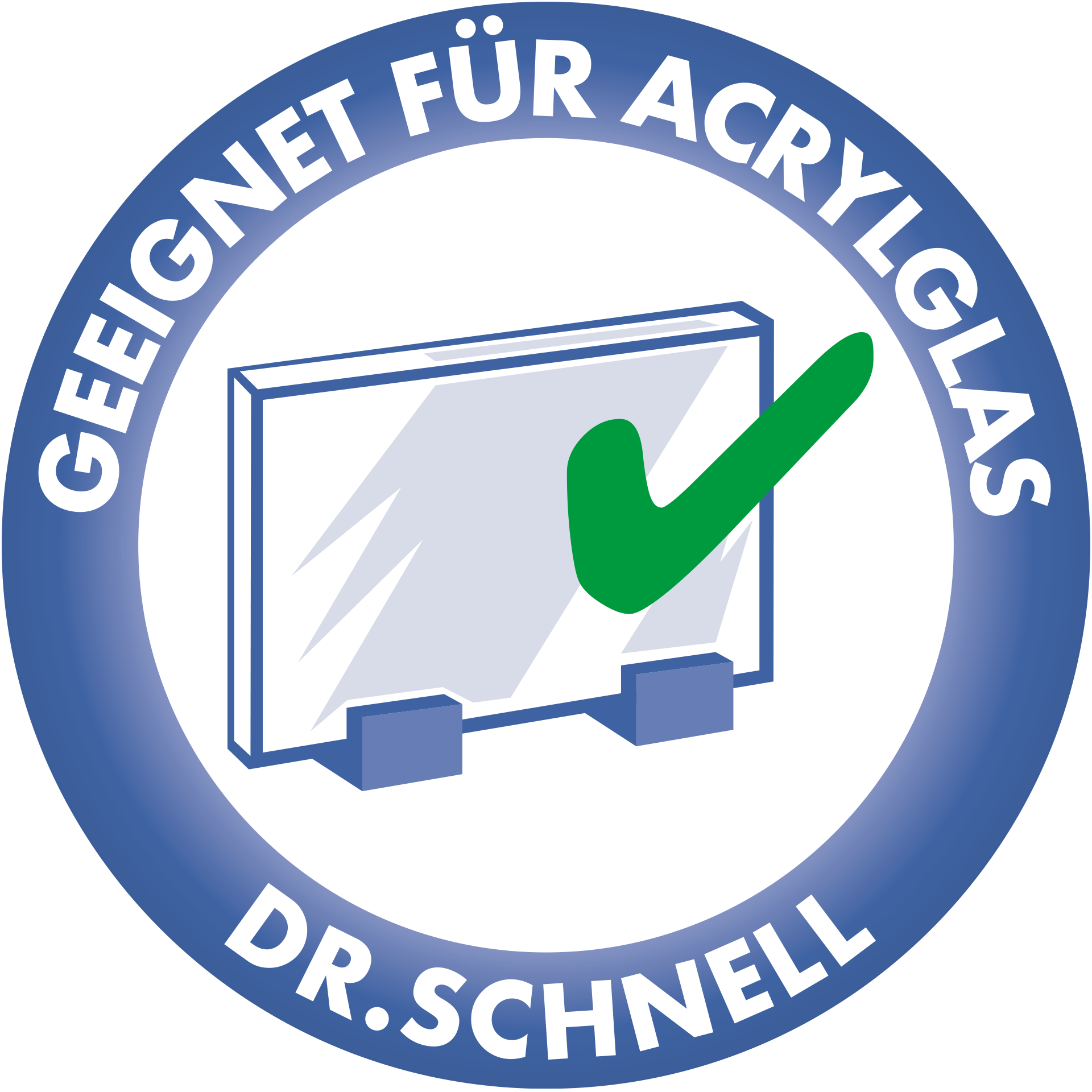 Geschikt voor acrylglas Geschikt voor acrylglas