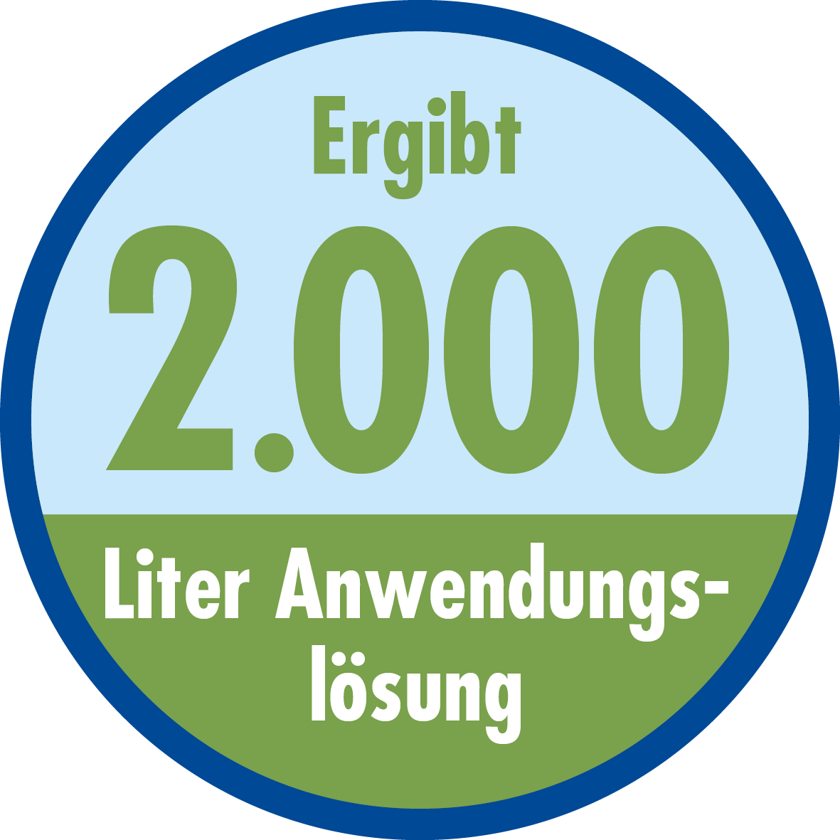 Ergibt 2.000 Liter Anwendungslösung Ergibt 2.000 Liter Anwendungslösung